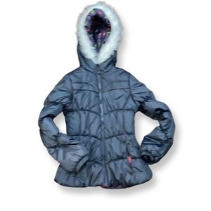 London Fog girls puffer jacket with hood L14-16